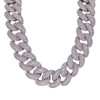 White Gold Plated Brass XL Wide Cuban Link Chain