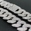 White Gold Plated Brass XL Wide Cuban Link Chain