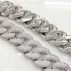 White Gold Plated Brass XL Wide Cuban Link Chain