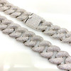 White Gold Plated Brass XL Wide Cuban Link Chain