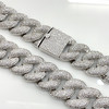 White Gold Plated Brass XL Wide Cuban Link Chain