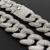 White Gold Plated Brass XL Wide Cuban Link Chain