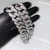 White Gold Plated Brass XL Wide Cuban Link Chain