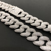 White Gold Plated Brass XL Wide Cuban Link Chain