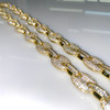 Gold Plated Brass Iced Puff Mariner Chain