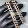 Tri Gold Plated Brass Tri Color Cuban Chain