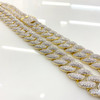 Gold Plated Brass Icy Cuban Link Chain