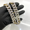 Gold Plated Brass Icy Cuban Link Chain