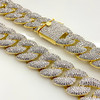 Gold Plated Brass Icy Cuban Link Chain