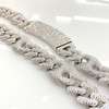 White Gold Plated Brass Cuban Mariner Chain