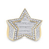 10k Gold Diamond Iced Star Ring