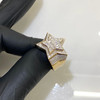 10k Gold Diamond Iced Star Ring