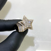 10k Gold Diamond Iced Star Ring