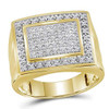 10k Gold Diamond Boxy Iced Out Ring