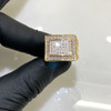 10k Gold Diamond Boxy Iced Out Ring