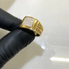 10k Gold Diamond Squared Watch Band Shank Ring