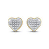 10k Gold Diamond Heart Shaped Earrings