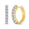 10k Gold Diamond Illusion Style Hoops