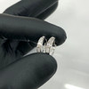 10k Gold Diamond Channel Baguette Hoops