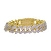 Gold Plated Brass Modern Cuban Bracelet