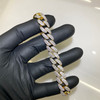 Gold Plated Brass Iced Cuban Link Bracelet