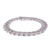 White Gold Plated Brass Icy Cuban Link Bracelet