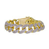 Gold Plated Brass Icy Cuban Bracelet