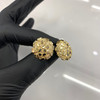10k Gold Large Round Nugget Earrings