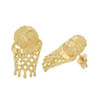 10k Gold Basketball Hoop Earrings
