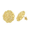 10k Gold Round Nugget  Earrings