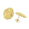 10k Gold Round Nugget  Earrings