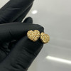 10k Gold Heart Shaped Nugget Earrings