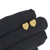 10k Gold Heart Shaped Nugget Earrings