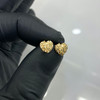 10k Gold Small Heart Nugget Earrings