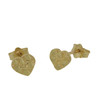 10k Gold Nugget Heart Earrings