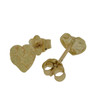 10k Gold Nugget Heart Earrings