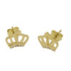 10k Gold Cross Crown Earrings