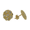 10k Gold Round Nugget Design Earrings