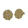 10k Gold Round Nugget Design Earrings