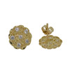 10k Gold Round Nugget Design Earrings