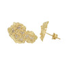 10k Gold Iced Nugget Earrings