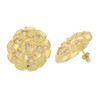 10k Large Round Iced Nugget Earrings