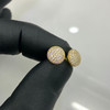 10k Gold Round Pave Earrings