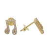 10k Gold Music Note Earrings