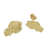 10k  Gold Diamond Cut Nugget Earrings