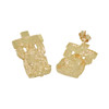 10k Gold Pieta Sculpture Earrings