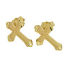 10k Gold Small Cross Earrings