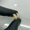 10k Gold Simulated Diamond Pave Round Hoop Earrings