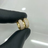 10k Gold Simulated Diamond Pave Round Hoop Earrings