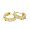 10k Gold Simulated Diamond Classic Hoop Earrings